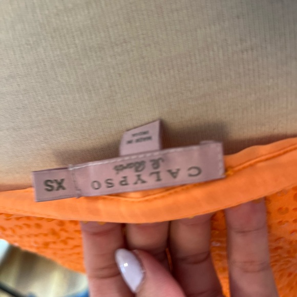 Calypso St Barth’s orange sequin strapless summer dress - Picture 3 of 4